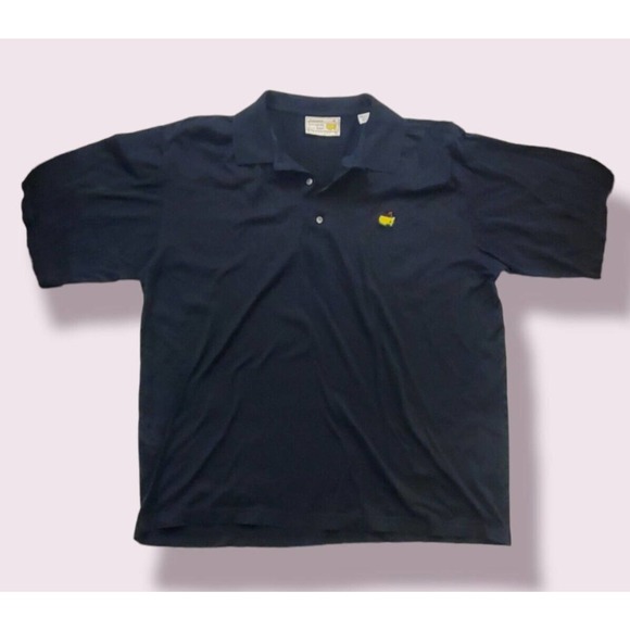 Masters Polo Shirt Sz Men's XL Augusta National Golf Shop Short Sleeve Navy Blue - Picture 1 of 9